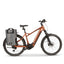 Two Wheel Gear Grey Solo Market Pannier  attached to electric bicycle