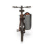 Two Wheel Gear Grey Solo Market Pannier  attached to electric bicycle sideview